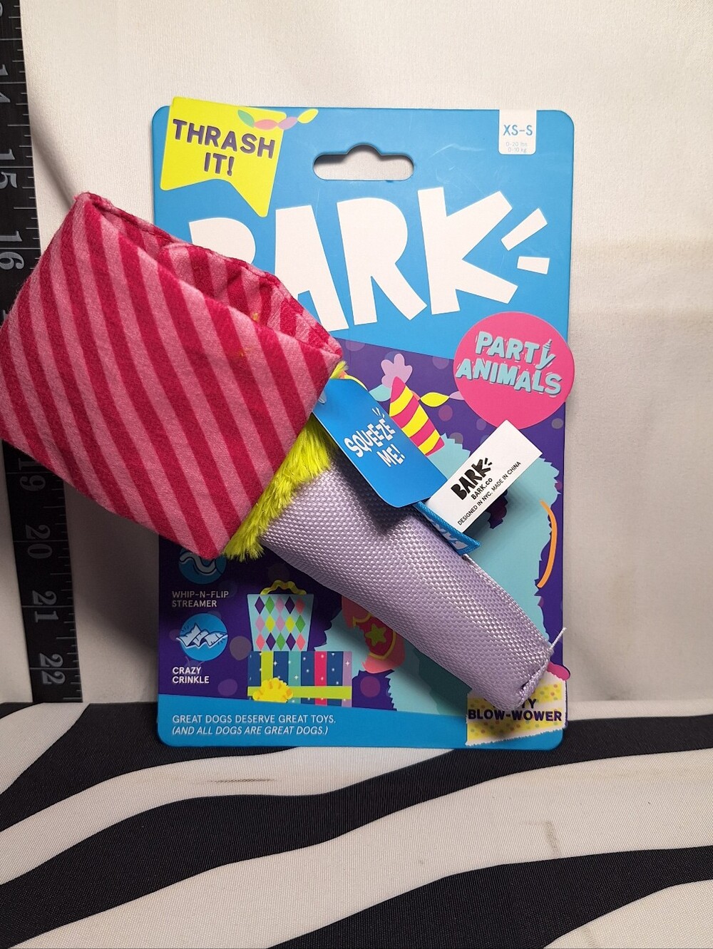NWT Bark Party Blow Wower Dog Toy XS-S